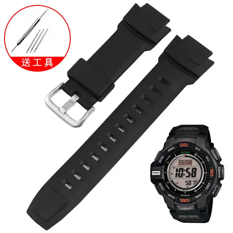 Подходящий резиновый ремешок для часов для Casio Prg-270 водонепроницаемый мужской ремешок 18m
Подходящий резиновый ремешок для часов для Casio Prg-270 водонепроницаемый мужской ремешок 18m