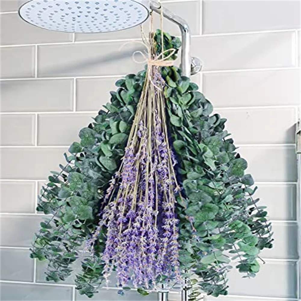 115Pcs Dried Preserved Eucalyptus Leaves & Lavender Flowers Bundles for Shower, Natural Real Eucalyptus Leaves Plant Home Decor
115Pcs Dried Preserved Eucalyptus Leaves & Lavender Flowers Bundles for Shower, Natural Real Eucalyptus Leaves Plant Home Decor