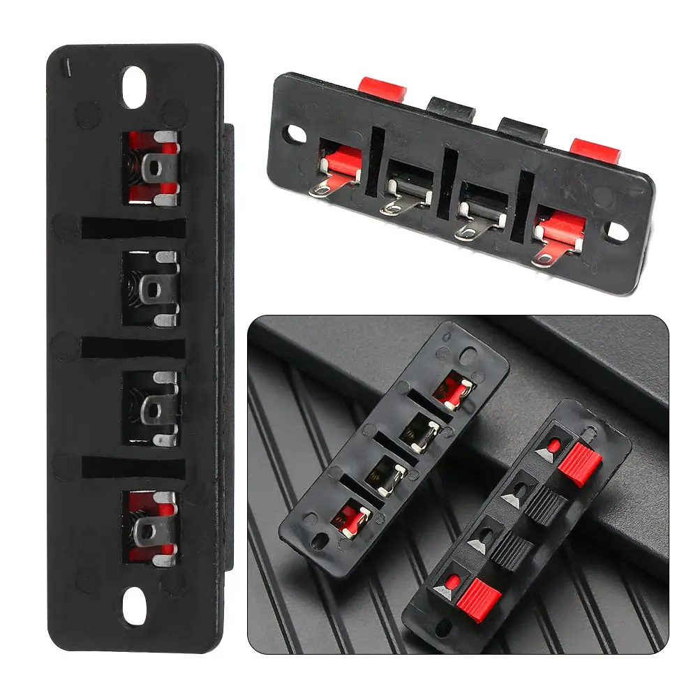 4pcs Audio Speaker Terminals 4 Positions Push In Jack Plastic WP4-4 Audio Connecting Terminal Audio Clip Connector
4pcs Audio Speaker Terminals 4 Positions Push In Jack Plastic WP4-4 Audio Connecting Terminal Audio Clip Connector