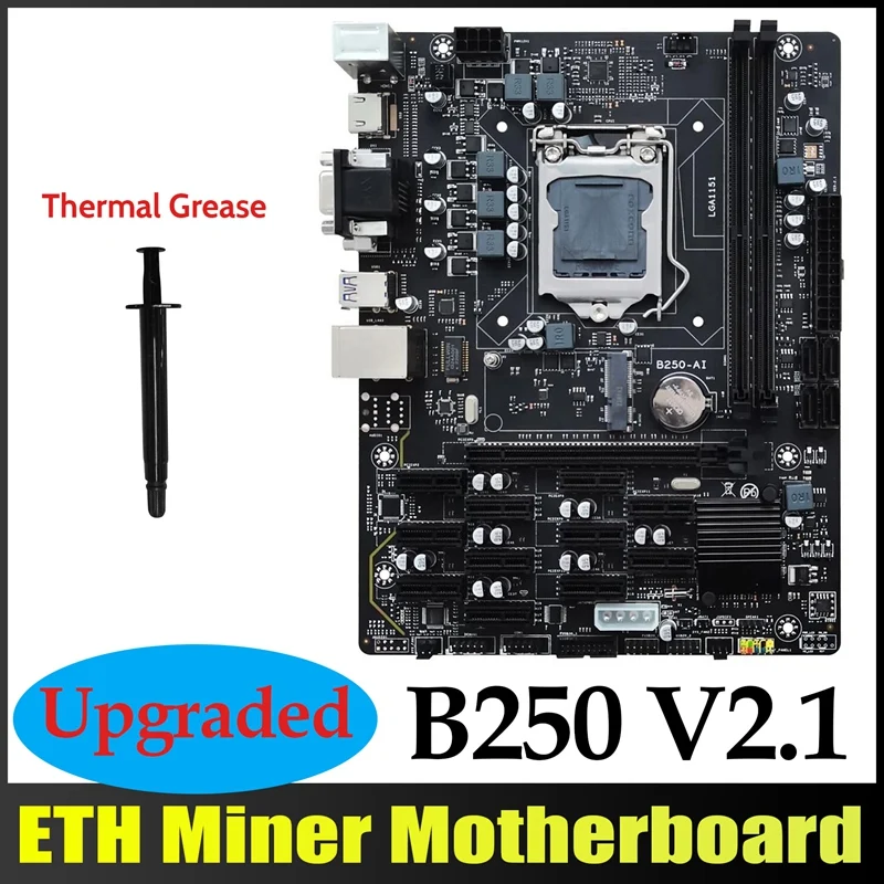 Материнская плата B250 V2.1 BTC для майнинга, материнская плата 12xpcie + термальная смазка LGA1151 DDR4 MSATA USB3.0 B250 ETH для майнинга
Материнская плата B250 V2.1 BTC для майнинга, материнская плата 12xpcie + термальная смазка LGA1151 DDR4 MSATA USB3.0 B250 ETH для майнинга