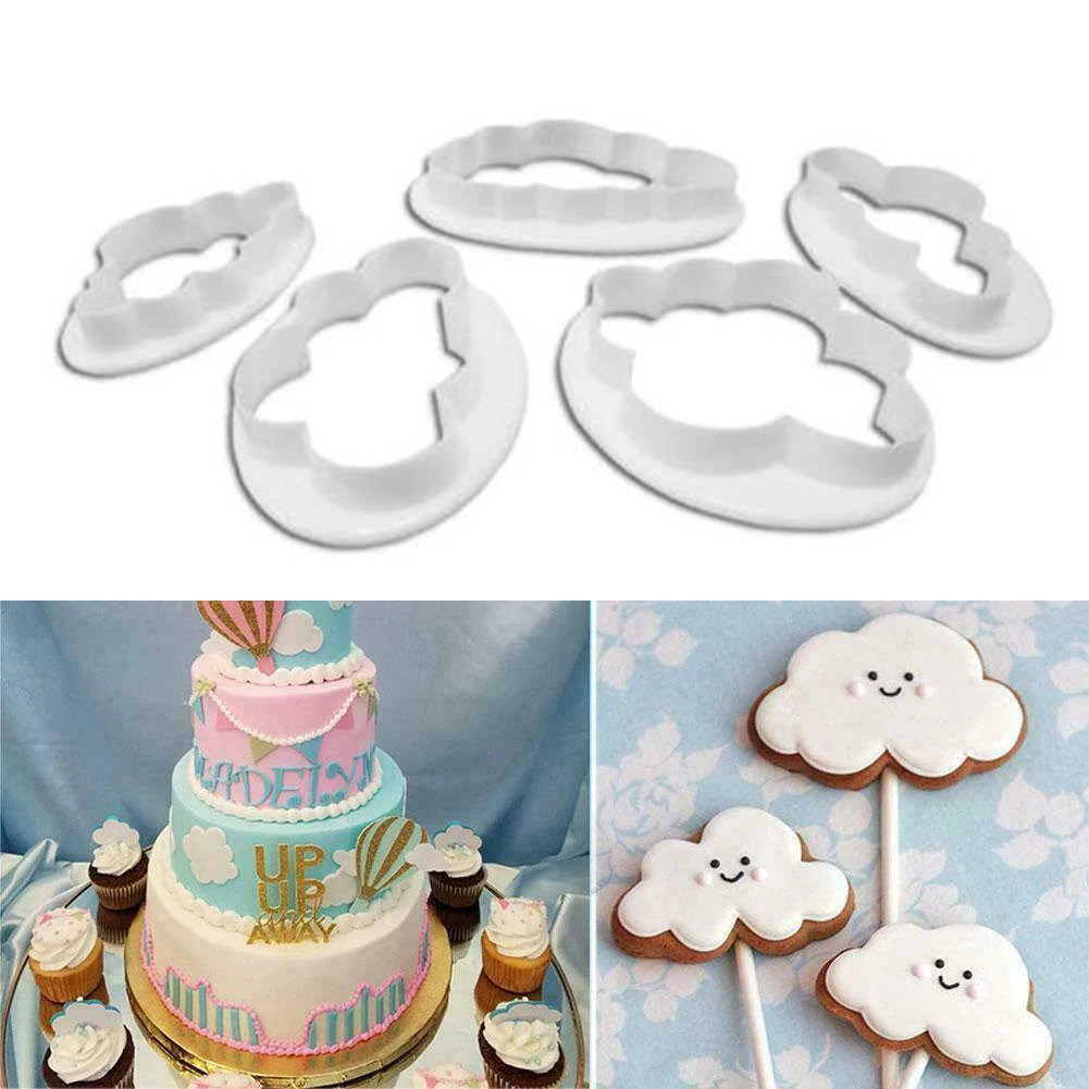 5pcs Cookie Plastic Mold Bakeware Fondant Cake Mold Clouds Shape Cake Tools Food Decoration Kitchen Accessories
5pcs Cookie Plastic Mold Bakeware Fondant Cake Mold Clouds Shape Cake Tools Food Decoration Kitchen Accessories