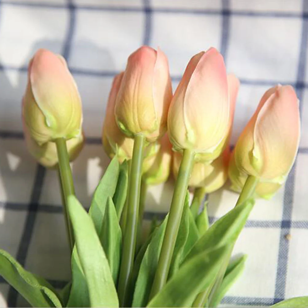 Vosarea Artificial Tulips Real Tulips Flowers for Wedding Home Party Decoration ( Champagne )
Vosarea Artificial Tulips Real Tulips Flowers for Wedding Home Party Decoration ( Champagne )