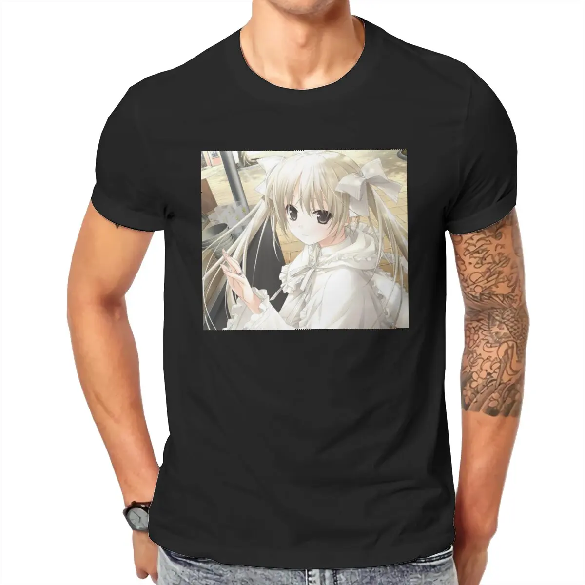 

Yosuga No Sora Anime Men's T Shirts Kasugano Sora Cute Kawii Casual Tees Short Sleeve T-Shirt 100% Cotton New Arrival Clothing