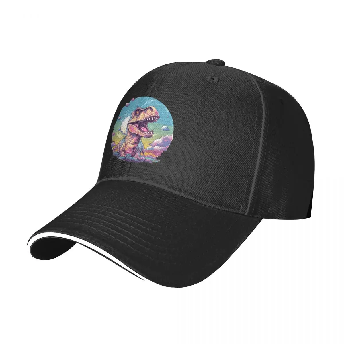 

Dinosaur Baseball Cap Sky Landscape Kpop Adjustable Trucker Hat Cool Printed Male Snapback Cap