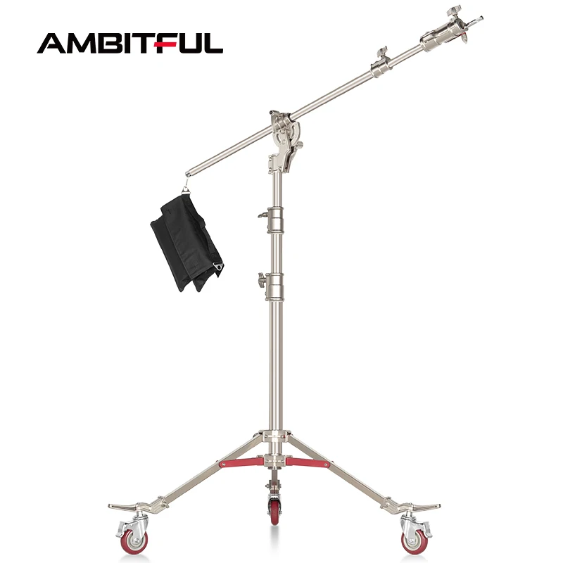 Heavy Duty Stainless Steel 4.4M Dual Purpose Light Stand with Boom Arm C Stand +Wheel Load Bearing 20KG for Studio Flash Softbox
Heavy Duty Stainless Steel 4.4M Dual Purpose Light Stand with Boom Arm C Stand +Wheel Load Bearing 20KG for Studio Flash Softbox