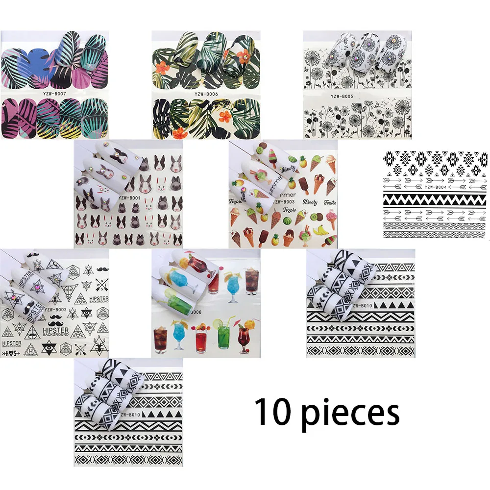 Slider For Nails Manicure Stickers And Decals Watermark Art Manicure Stickers Decoration Leaves Full Nail Deco 10 Kinds/lot
Slider For Nails Manicure Stickers And Decals Watermark Art Manicure Stickers Decoration Leaves Full Nail Deco 10 Kinds/lot