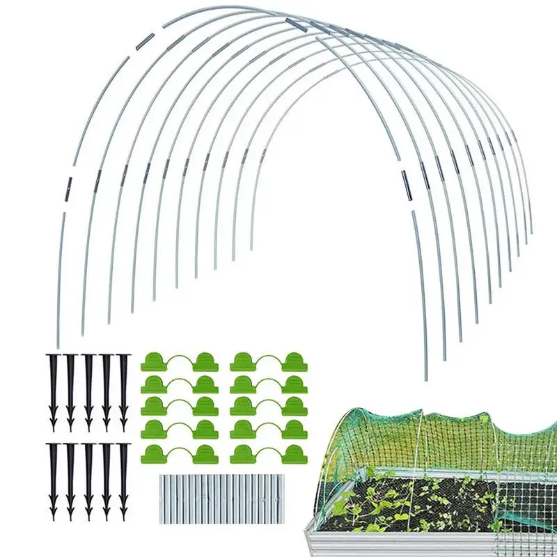 Greenhouse Hoops Grow Tunnel Garden Hoops Kit W/ Spikes Clips Detachable Fiberglass Grow Tunnel Frame Reusable Greenhouse Tunnel
Greenhouse Hoops Grow Tunnel Garden Hoops Kit W/ Spikes Clips Detachable Fiberglass Grow Tunnel Frame Reusable Greenhouse Tunnel
