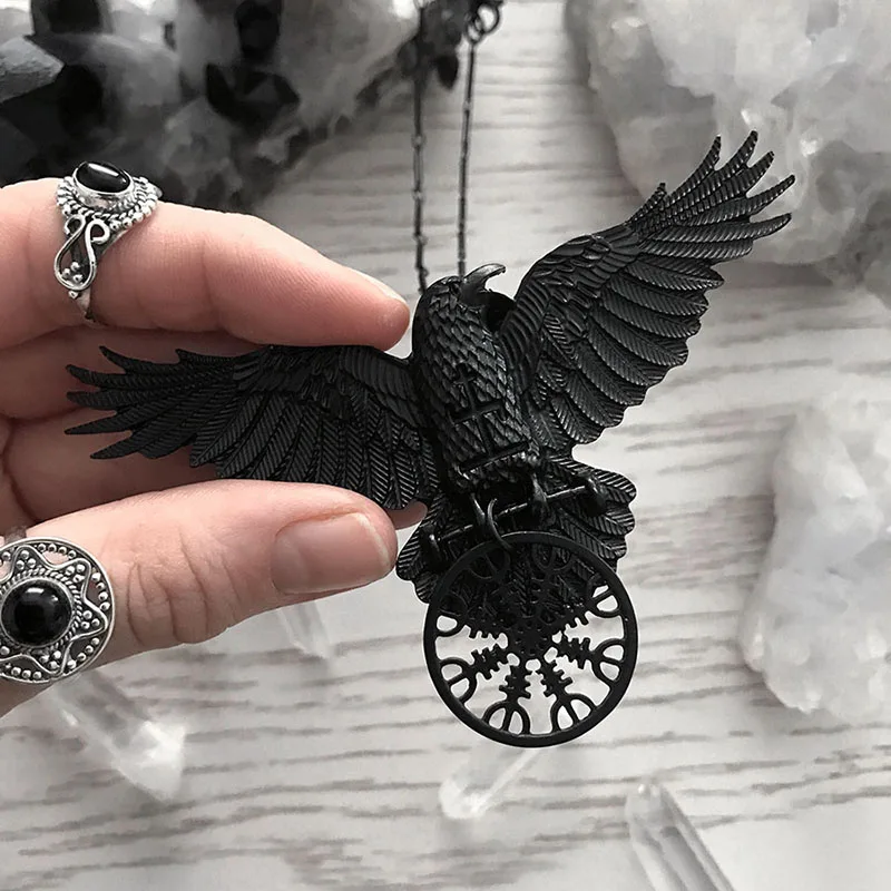 Vintage Goth Black Crow Pendant Neckalce For Women 2022 Dark Viking MysticSymbol Retro Hippie Unisex Necklace collar hombre y2k
Vintage Goth Black Crow Pendant Neckalce For Women 2022 Dark Viking MysticSymbol Retro Hippie Unisex Necklace collar hombre y2k