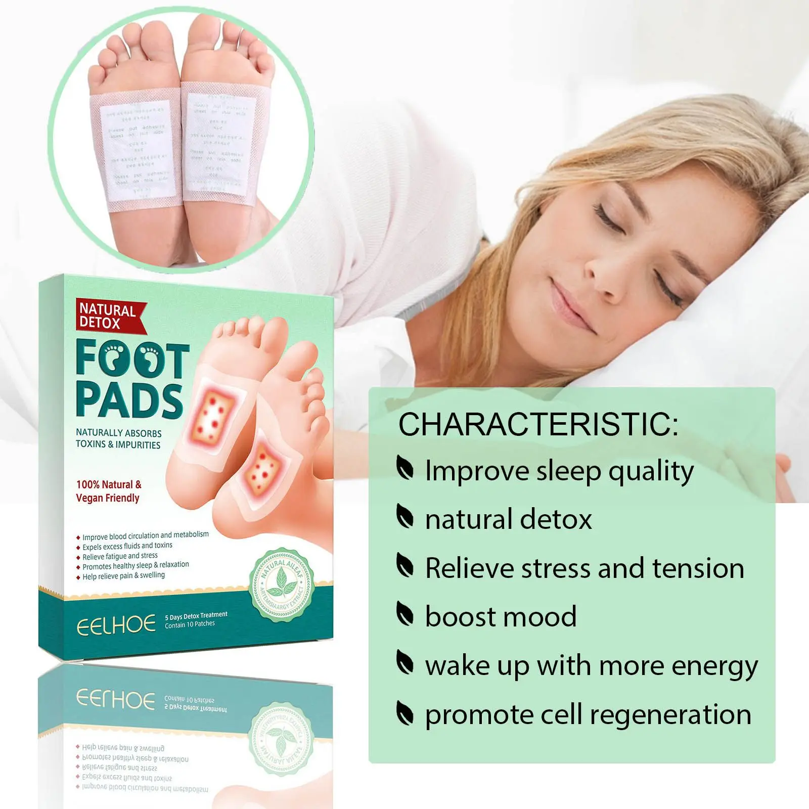 Health Care Feet Cleansing Anti Swelling Improve Sleep Natural Detox Organic Foot Pads TONGLUO Foot Patches Pain Relief
Health Care Feet Cleansing Anti Swelling Improve Sleep Natural Detox Organic Foot Pads TONGLUO Foot Patches Pain Relief