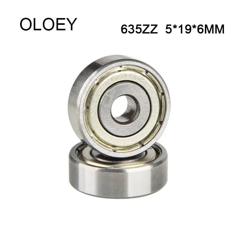 

635ZZ Bearing 5*19*6 mm ABEC-1 10PCS Miniature 3D Printer 635 Z ZZ Ball Bearings 635Z With Corrosion Resistance And High Quality
