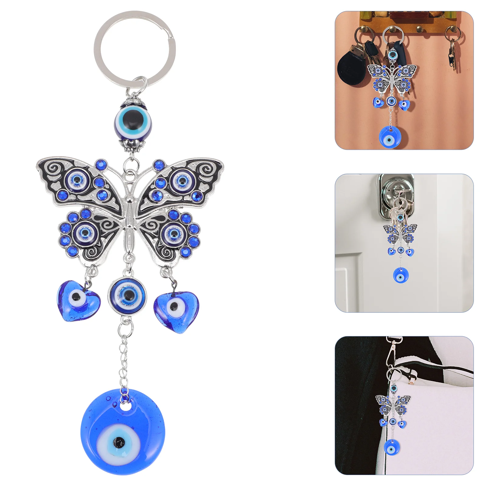 Evil Eyes Key Chain Butterflies Key Ring Beautiful Key Charm Hanging Decoration
Evil Eyes Key Chain Butterflies Key Ring Beautiful Key Charm Hanging Decoration