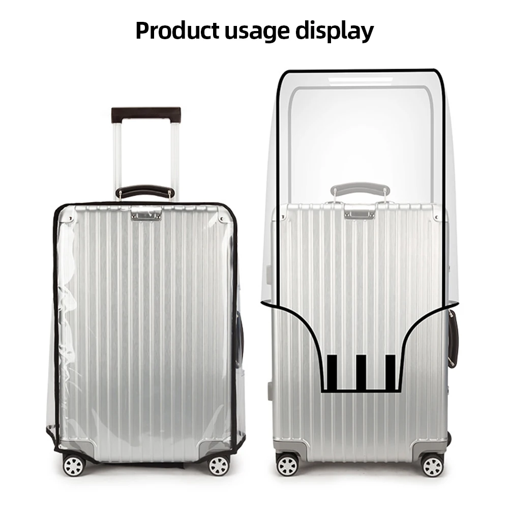 

20-30inch Protective Suitcase Cover Transparent Luggage Protector Case Waterproof Suitcase Cover Protectors for Wheeled Suitcase