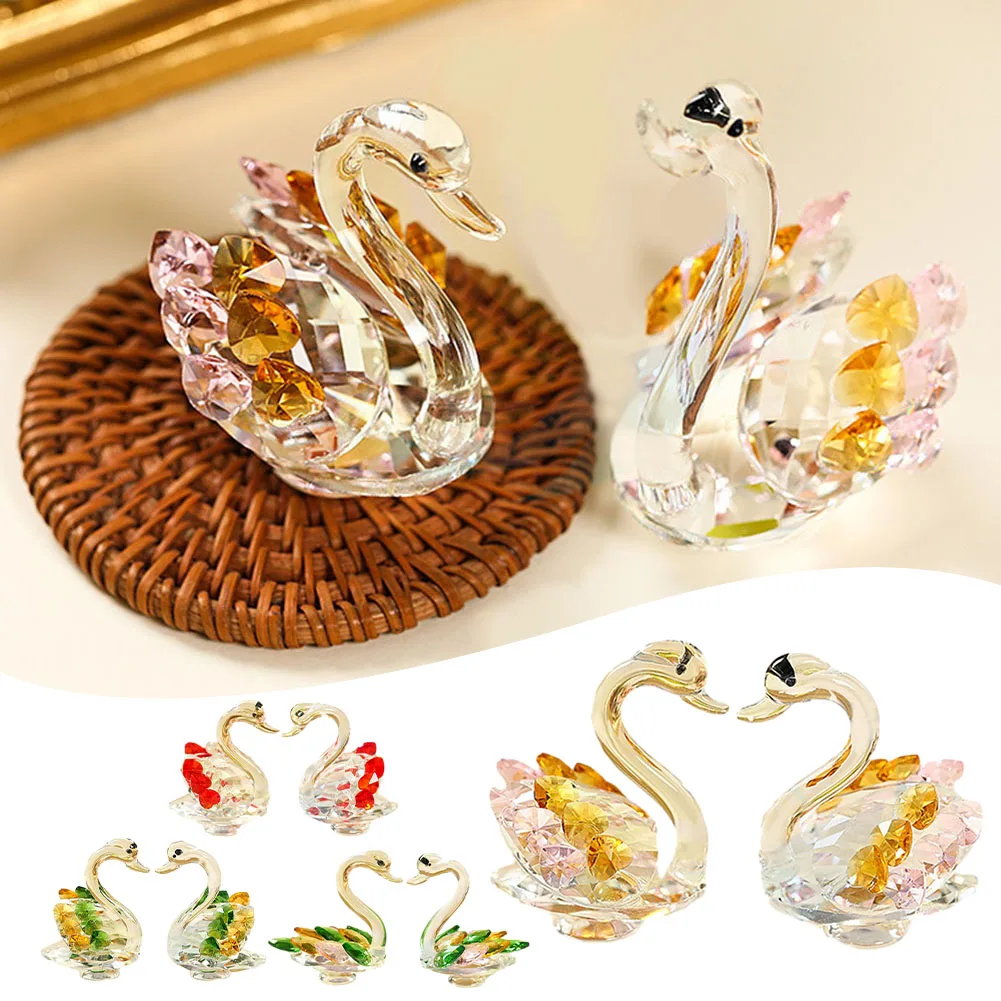 2pcs Crystal Swan Glass Figure Paperweigh Ornaments Creative Living Room Desktop Decoration For Home Decor Wedding Gift
2pcs Crystal Swan Glass Figure Paperweigh Ornaments Creative Living Room Desktop Decoration For Home Decor Wedding Gift
