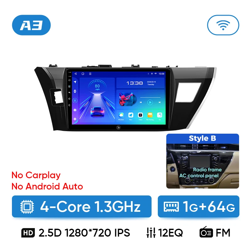 Автомобильный мультимедийный плеер Ainavi для Toyota Corolla 11 2012 2013 2014 2015 2016 E170 E180 беспроводной Carplay Android Auto 4G Wifi 2din
Автомобильный мультимедийный плеер Ainavi для Toyota Corolla 11 2012 2013 2014 2015 2016 E170 E180 беспроводной Carplay Android Auto 4G Wifi 2din