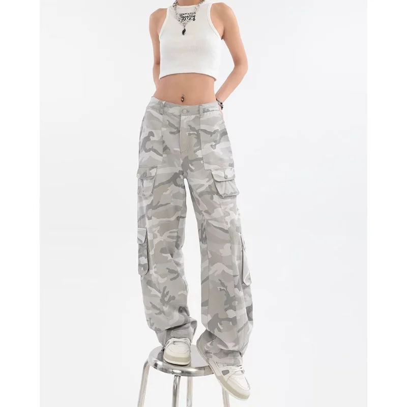 Pantalones Women Straight Wide Leg Men Camouflage Hip Hop Casual Trousers Pockets Cargo Pants High Waist American Street
Pantalones Women Straight Wide Leg Men Camouflage Hip Hop Casual Trousers Pockets Cargo Pants High Waist American Street