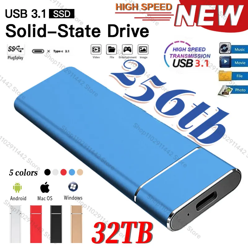 M.2 SSD 2TB External Solid State High-speed Drive Storage Device Hard Drive Computer 16tb Portable SSD Mobile disco duro for ps4
M.2 SSD 2TB External Solid State High-speed Drive Storage Device Hard Drive Computer 16tb Portable SSD Mobile disco duro for ps4