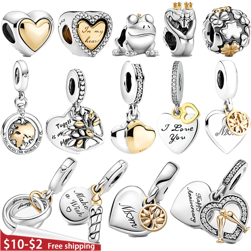 QWC 925 Sterling Silver circular Beaded Golden Heart Shaped Birthday Candle Charm Fit Original Pandora Bracelet Jewelry Making
QWC 925 Sterling Silver circular Beaded Golden Heart Shaped Birthday Candle Charm Fit Original Pandora Bracelet Jewelry Making