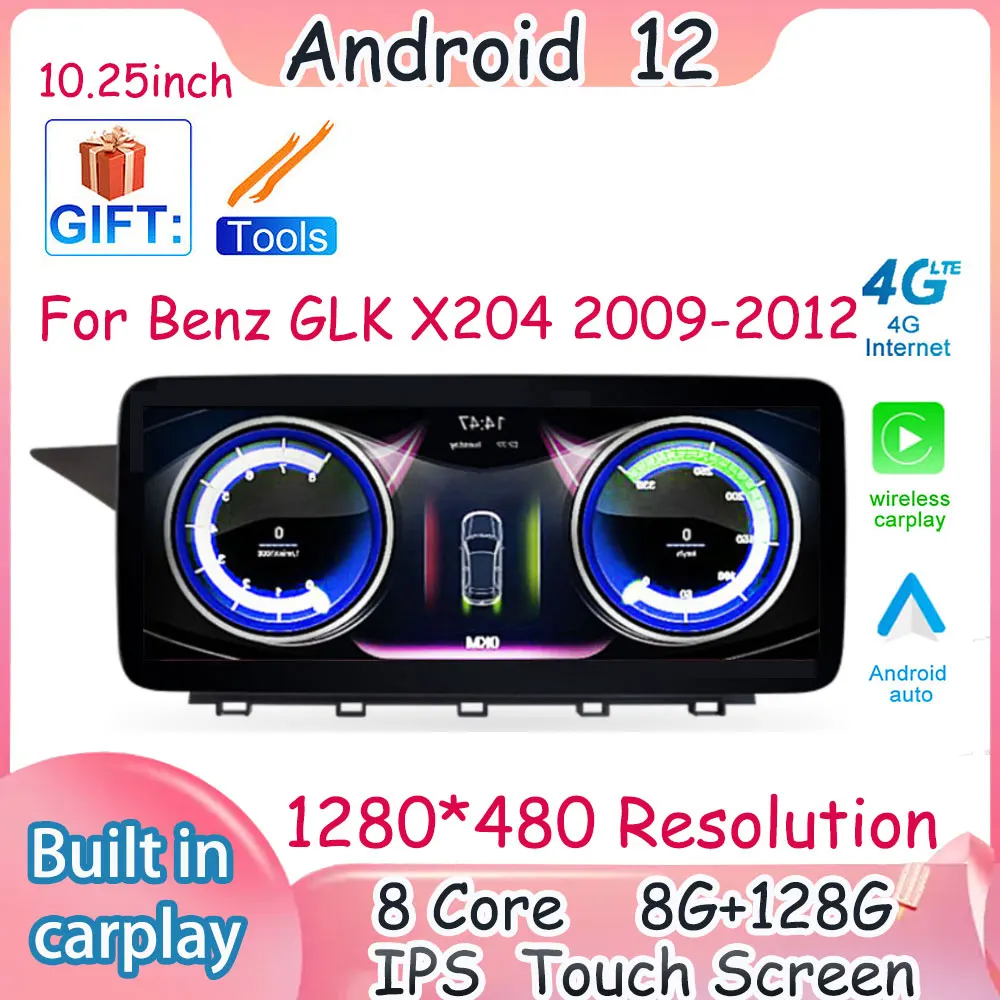 10.25 Inch For Benz GLK X204 2009-2012 Android12 Touch Screen Car Radio WIFI 4G Carplay Auto GPS Multimedia Player Audio Monitor
10.25 Inch For Benz GLK X204 2009-2012 Android12 Touch Screen Car Radio WIFI 4G Carplay Auto GPS Multimedia Player Audio Monitor
