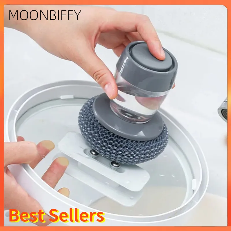 Automatic Add Liquid Dishwashing Brush Kitchen Steel Wire Ball Washing Pot Brush Short Handle Cleaning Brush Brush Pot Artifact
Automatic Add Liquid Dishwashing Brush Kitchen Steel Wire Ball Washing Pot Brush Short Handle Cleaning Brush Brush Pot Artifact