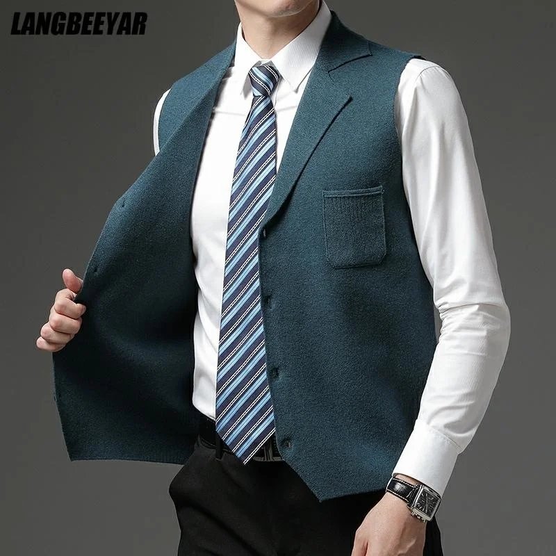Level 4 Super Anti-pilling Top Grade Pleuche New Autum Lapel Fashion Brand Knit Cardigan Casual Korean Sweater Vest Slveless
Level 4 Super Anti-pilling Top Grade Pleuche New Autum Lapel Fashion Brand Knit Cardigan Casual Korean Sweater Vest Slveless