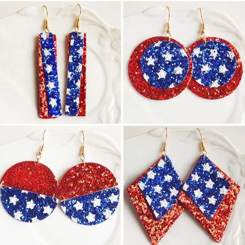 4th of July, American Flag Theme Stars Glitter Earring Red White & Blue Earring for Women Girl USA Independence Day Jewelry AR94
4th of July, American Flag Theme Stars Glitter Earring Red White & Blue Earring for Women Girl USA Independence Day Jewelry AR94