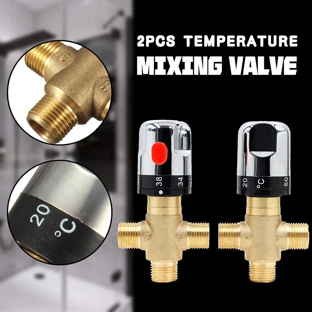 Mixing Valve Thermostatic Valve Home Improvement 0.05-1mPa 115*62*38mm Chrome Plated Copper Color Temperature Control
Mixing Valve Thermostatic Valve Home Improvement 0.05-1mPa 115*62*38mm Chrome Plated Copper Color Temperature Control