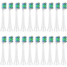20pcs Replacement Toothbrush Heads for Philips Sonicare ProtectiveClean 4100 5100 6100 FlexCare Proresults 2 Series C2 C1 G2 W2