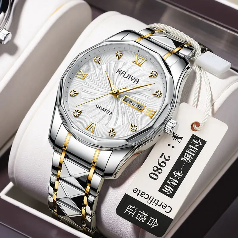 KAJIYA Factory Direct Sale Quartz Watch for Men Luxury Stainless Steel Strap Waterproof Calendar Business Watches Montre Homme
KAJIYA Factory Direct Sale Quartz Watch for Men Luxury Stainless Steel Strap Waterproof Calendar Business Watches Montre Homme