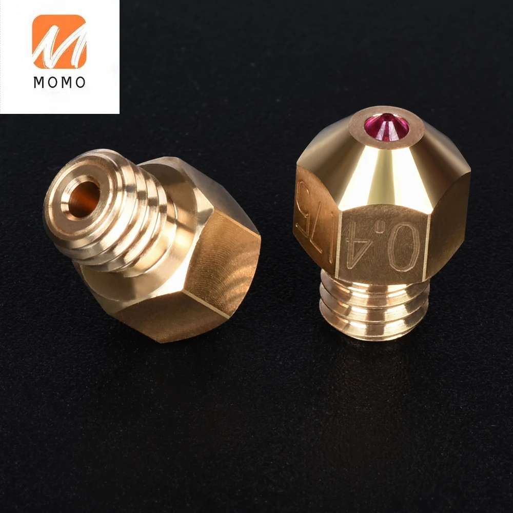 

3D Printer Parts MK8 Ruby Nozzle High Temperature Brass 1.75MM Filament Hotend For PETG ABS SKR V1.3 PRO Ender 3 MK8 Extruder