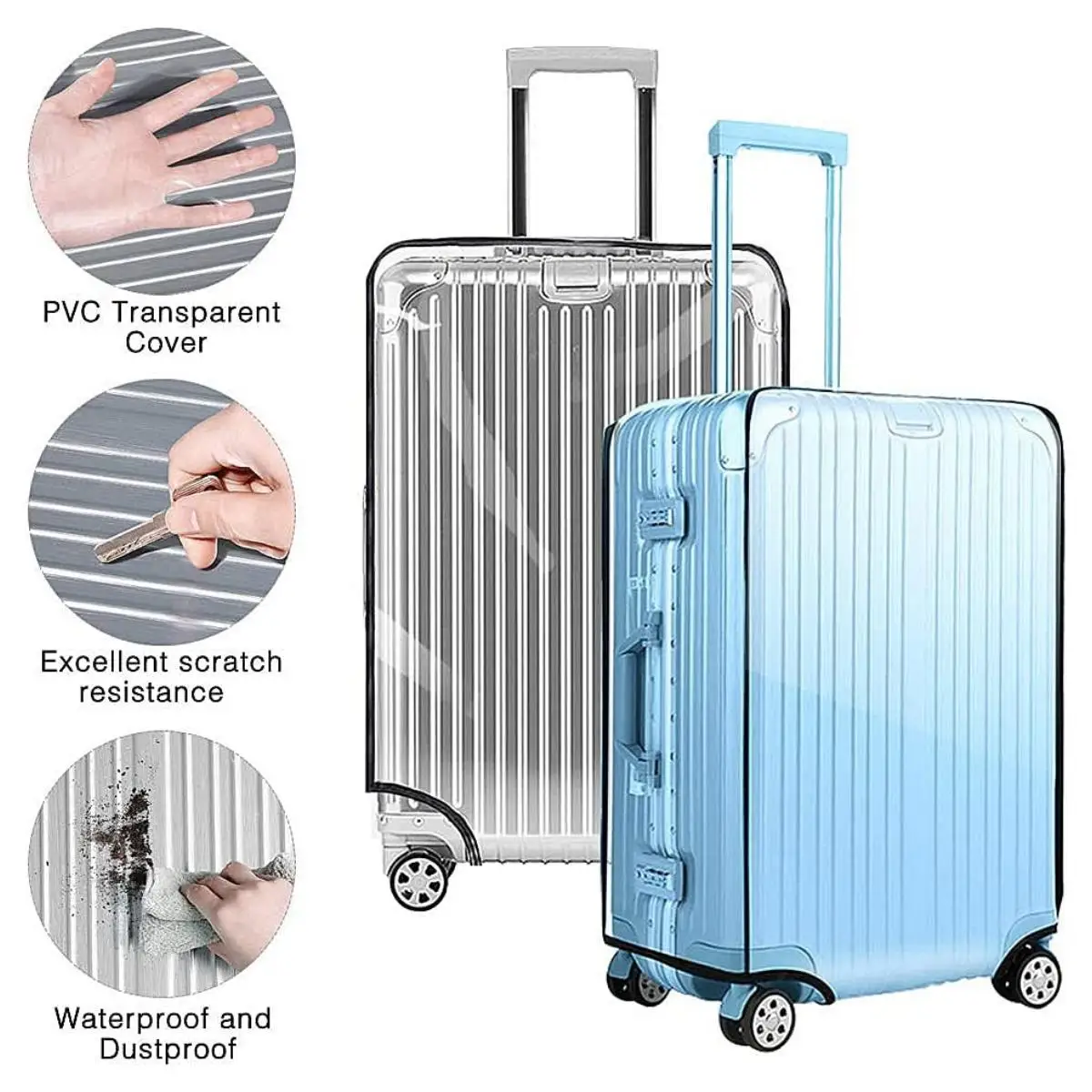 Suitcase Cover 20/24/28/30 Inch Luggage Protectors Transparent PVC Covers Travel Essentials
Suitcase Cover 20/24/28/30 Inch Luggage Protectors Transparent PVC Covers Travel Essentials