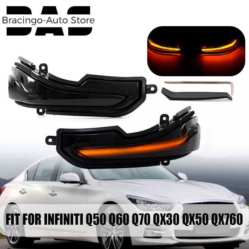 Bracingo For Infiniti Q30 Q50 Q60 Q70 QX30 QX50 QX60 QX70 Dynamic Turn Signal LED Side Mirror Indicator Blinker Sequential Light
Bracingo For Infiniti Q30 Q50 Q60 Q70 QX30 QX50 QX60 QX70 Dynamic Turn Signal LED Side Mirror Indicator Blinker Sequential Light