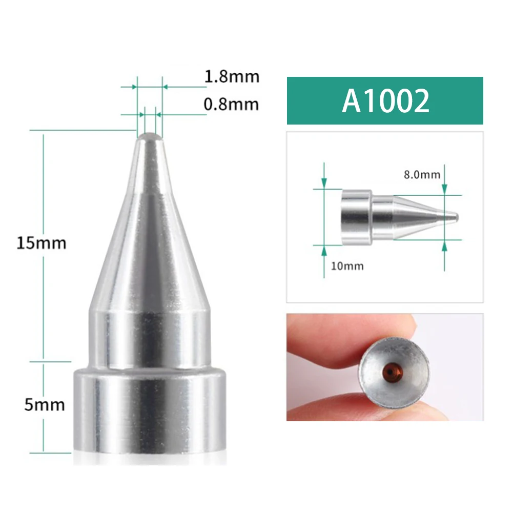 Leadless Welding Header Silver Soldering Tips Header Leader-Free Leadless Welding Tip 1.0MM 1pcs A Series A1002-7
Leadless Welding Header Silver Soldering Tips Header Leader-Free Leadless Welding Tip 1.0MM 1pcs A Series A1002-7
