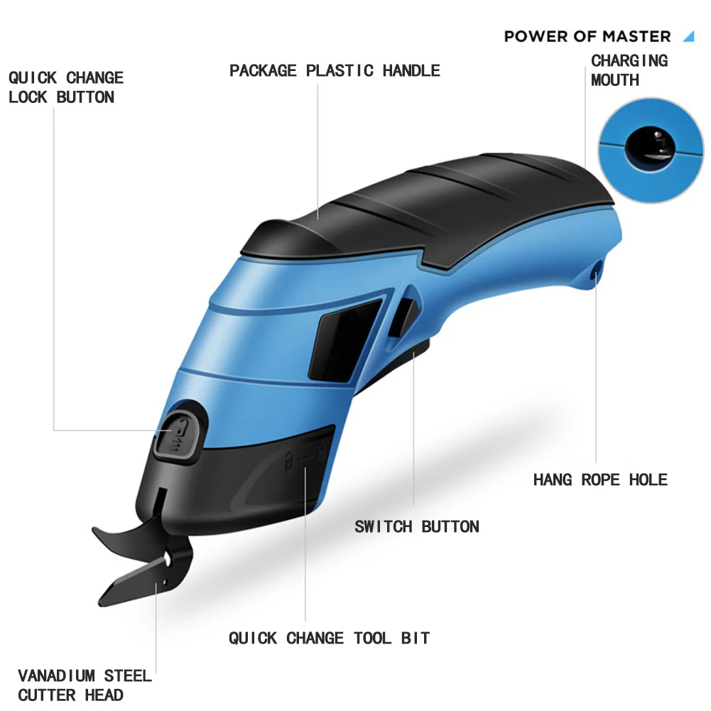 Electric Scissors Portable Cutting Leather Sewing Machine Lithium Lon Battery Charging With A Spare Blade Cutting Tools
Electric Scissors Portable Cutting Leather Sewing Machine Lithium Lon Battery Charging With A Spare Blade Cutting Tools
