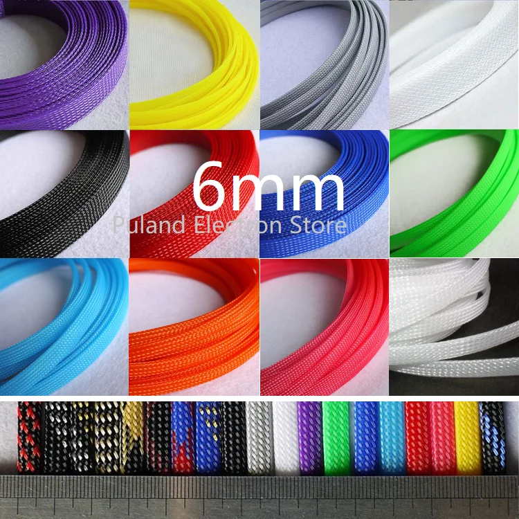 6mm Braided Expandable Sleeve PET Tight Wire Wrap High Density Insulated Cable Harness Line Protector Cover Sheath Single
6mm Braided Expandable Sleeve PET Tight Wire Wrap High Density Insulated Cable Harness Line Protector Cover Sheath Single