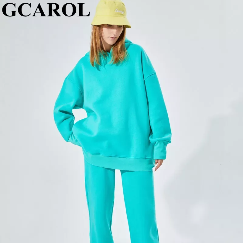 GCAROL Fall Winter Women Extra Long Hooded 80% Cotton Fleece Candy Jersey Drop Shoulder Oversized Boyfriend Style Sweatshirt
GCAROL Fall Winter Women Extra Long Hooded 80% Cotton Fleece Candy Jersey Drop Shoulder Oversized Boyfriend Style Sweatshirt
