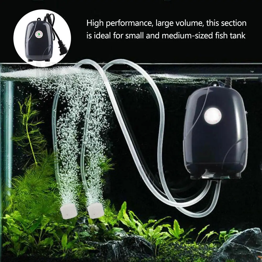 Gallon Silent Pump Oxygen Fish Oxygen Accessories Pump Pump 2 Outlets Pond Aquarium Tank 300 Aquarium Air Hydroponic
Gallon Silent Pump Oxygen Fish Oxygen Accessories Pump Pump 2 Outlets Pond Aquarium Tank 300 Aquarium Air Hydroponic
