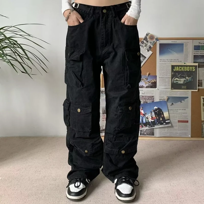 Women Cargo Men Baggy Multi-pocket Straight Oversize Pants Spring Casual New Pants Trousers Overalls Harajuku Mopping Autumn
Women Cargo Men Baggy Multi-pocket Straight Oversize Pants Spring Casual New Pants Trousers Overalls Harajuku Mopping Autumn