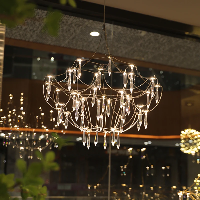 Modern Crystal Led Chandelier for Living Dining Room Ceiling Chandelier Lighting Villa LOFT Kitchen Decor Lustre Chandeliers 
Modern Crystal Led Chandelier for Living Dining Room Ceiling Chandelier Lighting Villa LOFT Kitchen Decor Lustre Chandeliers