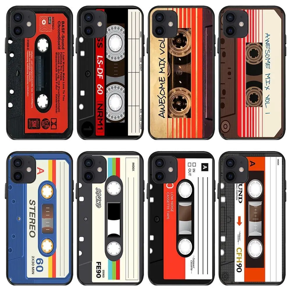 Vintage Cassette tape retro style For iPhone 6s 7 8 14 Plus X XR XS 11 12 13 14 Pro Max 13 mini Black silicone Phone case cover
Vintage Cassette tape retro style For iPhone 6s 7 8 14 Plus X XR XS 11 12 13 14 Pro Max 13 mini Black silicone Phone case cover