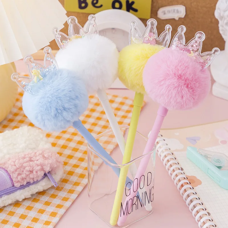 2pcs/pack Cute Gel Pen Ball Plush Crown Kawaii Stationery School Supplies Writing Pen for Kids Student Gift Black Ink 0.5mm
2pcs/pack Cute Gel Pen Ball Plush Crown Kawaii Stationery School Supplies Writing Pen for Kids Student Gift Black Ink 0.5mm