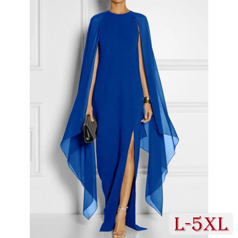 Elegant Plus Size Women Party Dress 5XL Plus Chiffon Lady Wedding Evening Dresses with Large Cloak Female Prom Vestidos
Elegant Plus Size Women Party Dress 5XL Plus Chiffon Lady Wedding Evening Dresses with Large Cloak Female Prom Vestidos