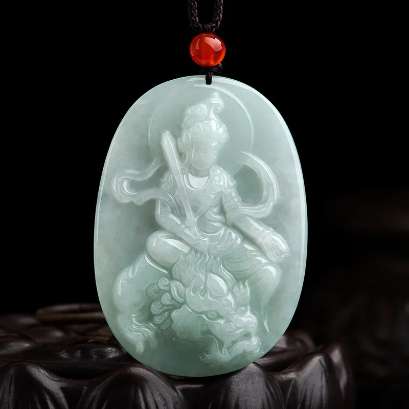 Hot Selling Natural Hand-carve Jade Manjushri Necklace Pendant Fashion Jewelry Accessories Men Women Luck Gifts
Hot Selling Natural Hand-carve Jade Manjushri Necklace Pendant Fashion Jewelry Accessories Men Women Luck Gifts