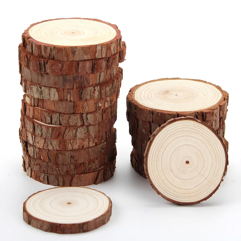10mm Thicken Natural Pine Round Wood Slices Unfinished Circles With Tree Bark Log Discs DIY Crafts Christmas Party Painting
10mm Thicken Natural Pine Round Wood Slices Unfinished Circles With Tree Bark Log Discs DIY Crafts Christmas Party Painting