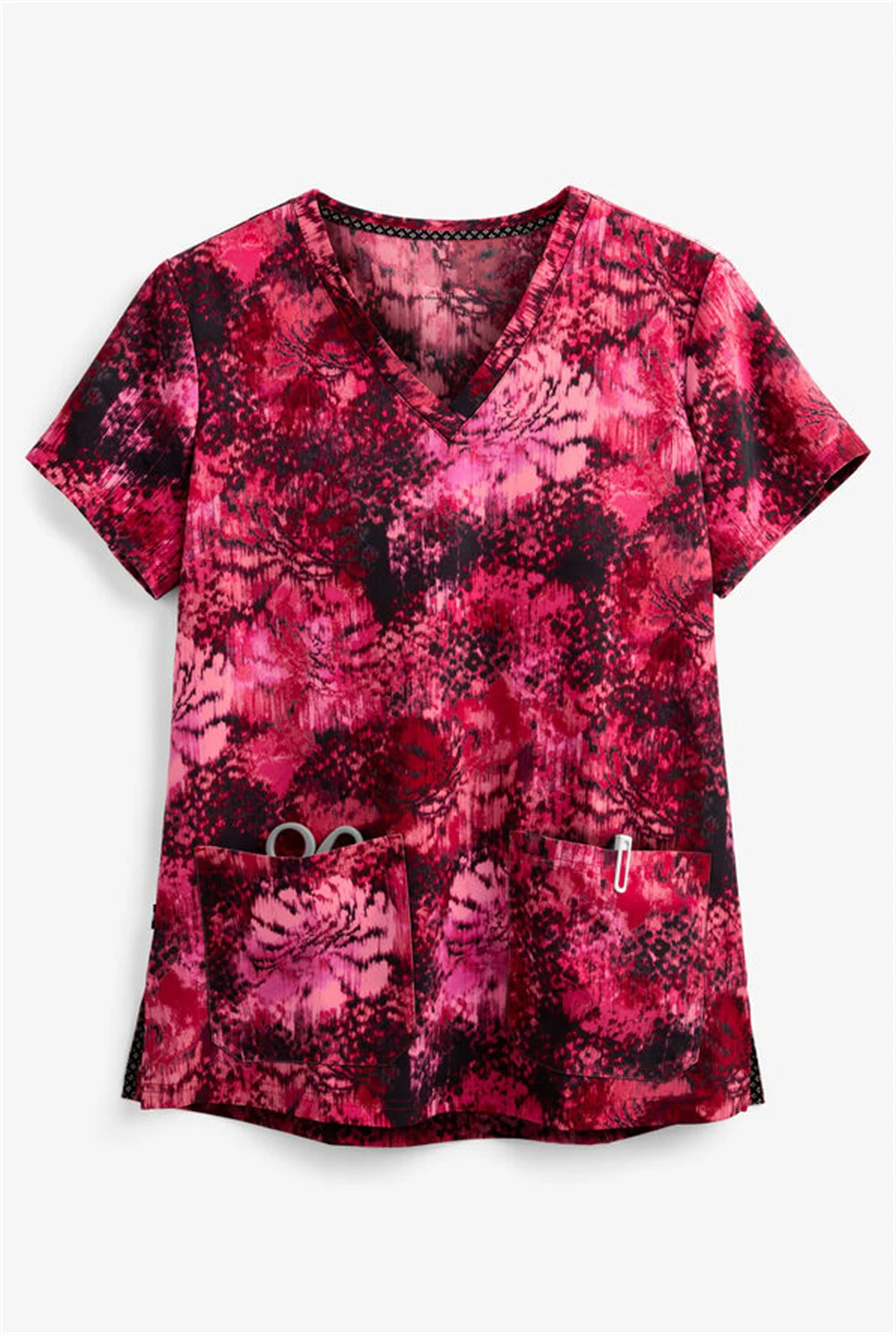 Women's Floral Vintage Print Short Sleeve V Neck Caregiver Tops Nurse Uniform Women's Tops Beauty Salon Work Uniform Overalls
Women's Floral Vintage Print Short Sleeve V Neck Caregiver Tops Nurse Uniform Women's Tops Beauty Salon Work Uniform Overalls
