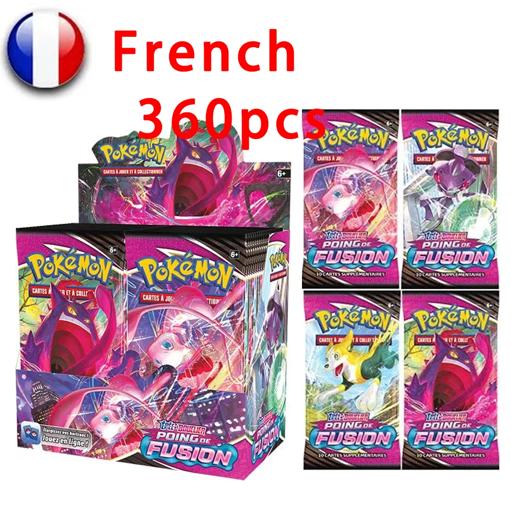 2021Newest French Pokemon 360 Pcs Cards Pokémon TCG Sword and Shield Fusion Strike Booster Box Trading Card Game Collection Toy
2021Newest French Pokemon 360 Pcs Cards Pokémon TCG Sword and Shield Fusion Strike Booster Box Trading Card Game Collection Toy