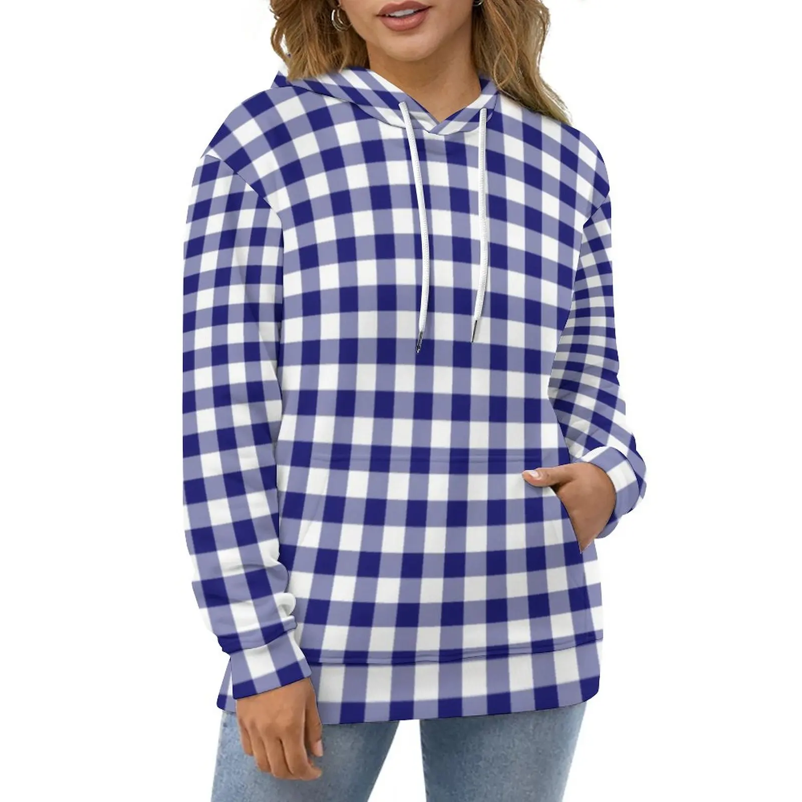 Classic Plaid Hoodies Unisex Blue And White Checks Harajuku Casual Pullover Hoodie Winter Long Sleeve Y2k Graphic Sweatshirts
Classic Plaid Hoodies Unisex Blue And White Checks Harajuku Casual Pullover Hoodie Winter Long Sleeve Y2k Graphic Sweatshirts