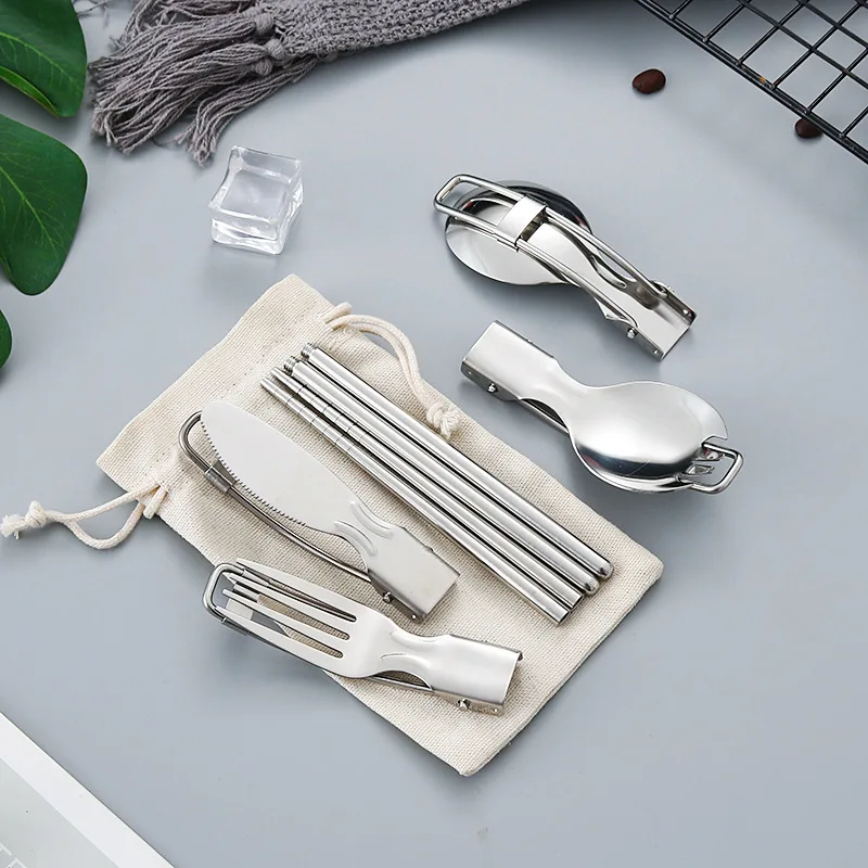 Tableware Knives Forks Spoons Stainless Steel Food Grade Foldable Camping Outdoor Picnic Barbecue Kitchen Utensils Set Tableware
Tableware Knives Forks Spoons Stainless Steel Food Grade Foldable Camping Outdoor Picnic Barbecue Kitchen Utensils Set Tableware