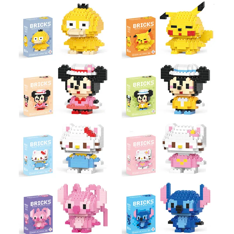 Mickey Mouse Stitch Hello Kitty Building Blocks Cartoon Character Assembled Model building block Dolls Toys Children Gifts
Mickey Mouse Stitch Hello Kitty Building Blocks Cartoon Character Assembled Model building block Dolls Toys Children Gifts