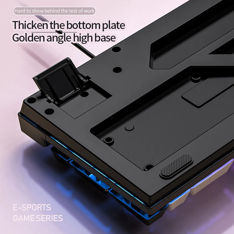 USB-клавиатура игровая Механическая Проводная с радужной белой подсветкой |