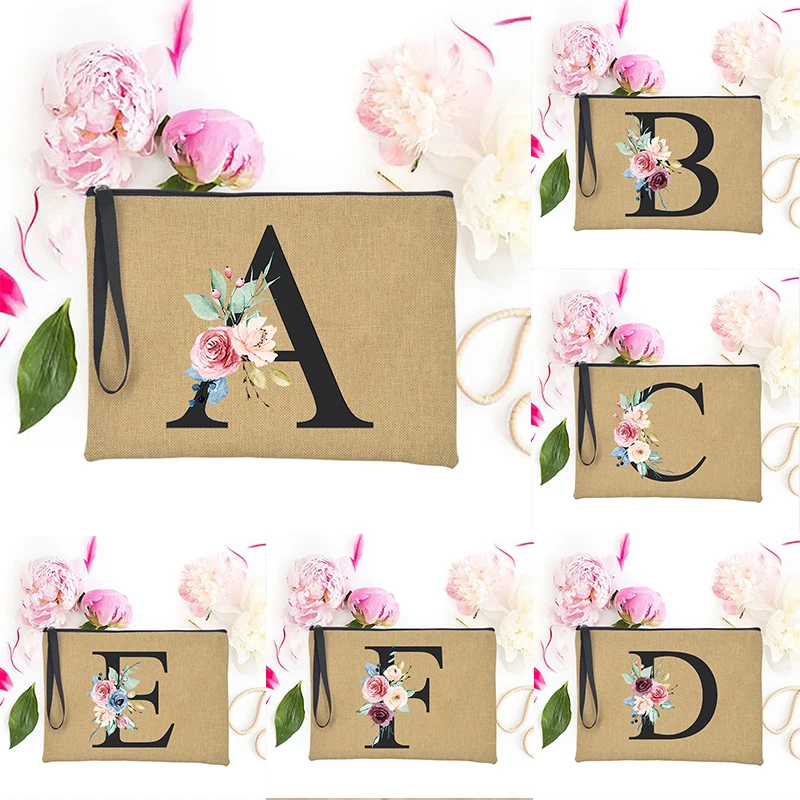 Сustom Initial Summer Bag Cosmetic Bag New Flower Letter Bolsa Women Holiday Makeup Organizer Case Bridesmaid Gift New Arrival
Сustom Initial Summer Bag Cosmetic Bag New Flower Letter Bolsa Women Holiday Makeup Organizer Case Bridesmaid Gift New Arrival